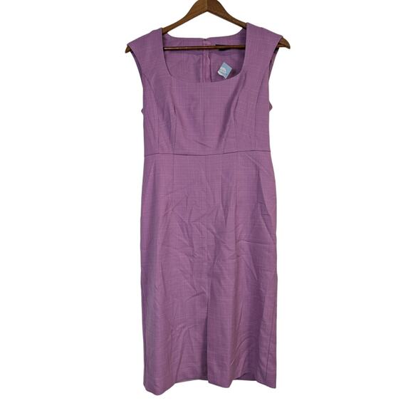 Ann Taylor Sheath Dress Womens 0 Petite Purple Classic Office Professional NWT - Picture 1 of 5